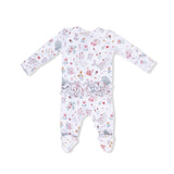2 Way Ruffle Back Zipper Footie- Garden Sea Creatures by Angel Dear
