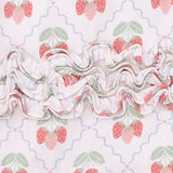 2 Way Ruffle Back Zipper Footie- Sweet Strawberries by Angel Dear
