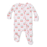2 Way Ruffle Back Zipper Footie- Sweet Strawberries by Angel Dear