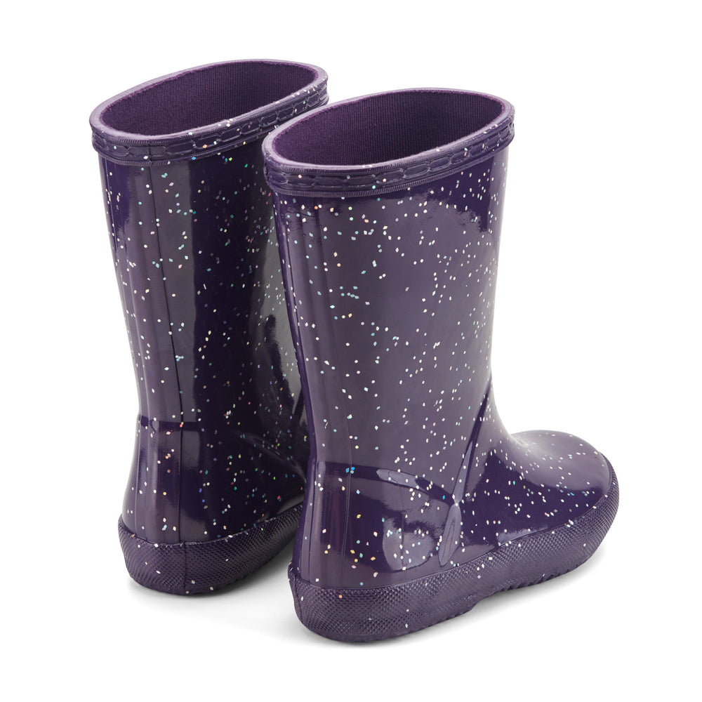 Kids First Giant Glitter Rain Boots- Dark Purple by Hunter Boots