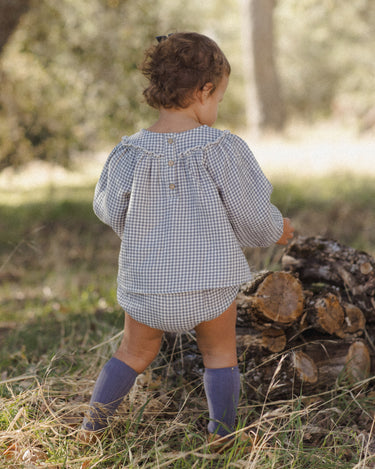 Mia Top + Bloomer Set || Midnight Gingham by Quincy Mae