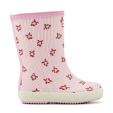 Kids First Classic Rain Boots- Pink Cherry Bow Print by Hunter Boots