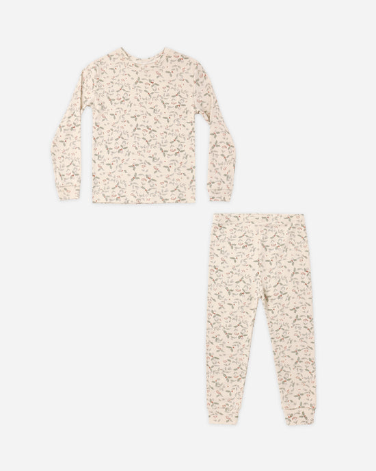 Organic Long Sleeve Pajama Set || Holly Fleur by Rylee + Cru