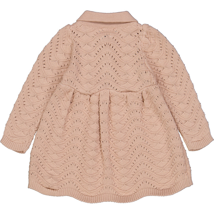 Knit Needle Out Dress in Spa Rose by Müsli