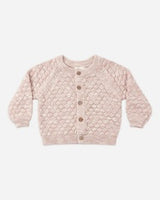 Bubble Knit Cardigan || Dusty Rose Speckle by Quincy Mae