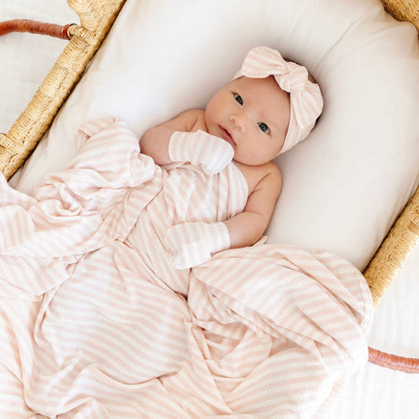 Harper Ribbed Swaddle Blanket by Lou Lou & Company