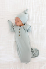 Bailey Ribbed Knotted Gown by Lou Lou & Company