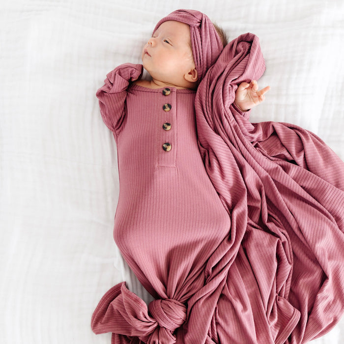 Marjorie Ribbed Knotted Gown by Lou Lou & Company
