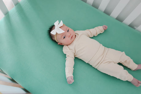 Premium Knit Fitted Crib Sheet - Leif by Copper Pearl