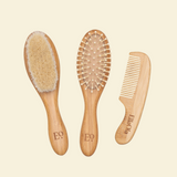3-Piece Bamboo Brush & Comb Set by Ella Ola