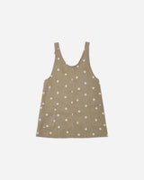 V-Neck Overall Dress || Embroidered Daisies by Rylee + Cru