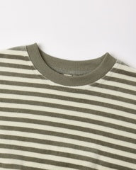 Velour Relaxed Sweatshirt || Spruce Stripe by Quincy Mae