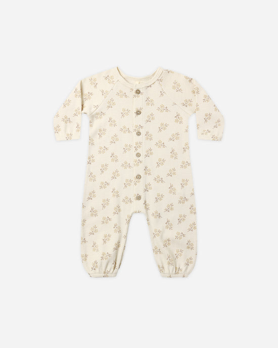 Waffle Long Sleeve Jumpsuit || Meadow by Quincy Mae