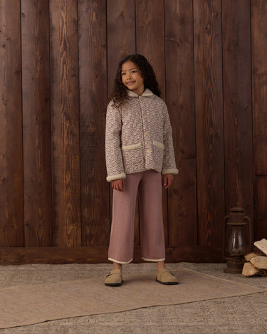 Pointelle Knit Pant || Rosewood by Rylee + Cru