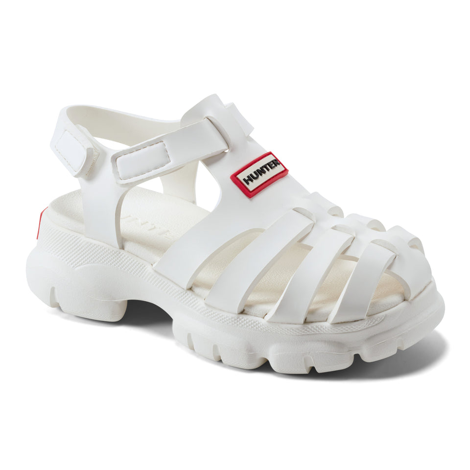 Little Kids Belize Closed Toe Sandals- White by Hunter Boots