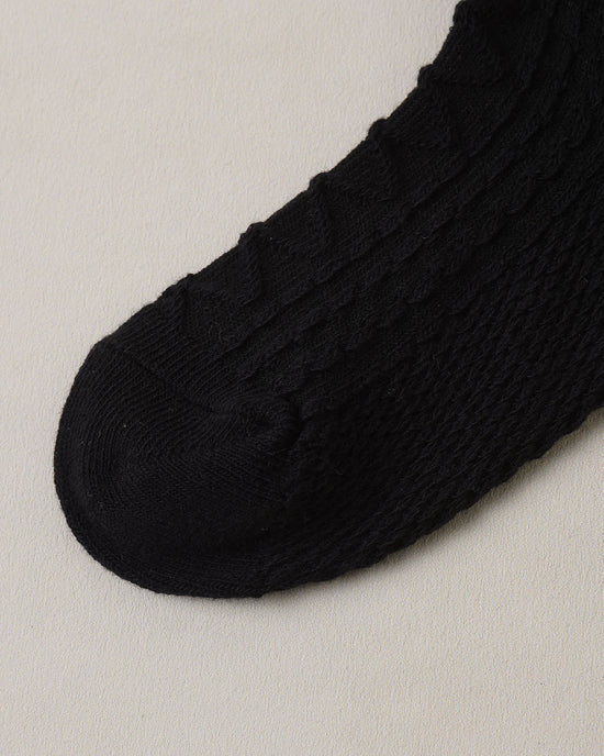 Ruffle Socks || Black, Blush by Noralee