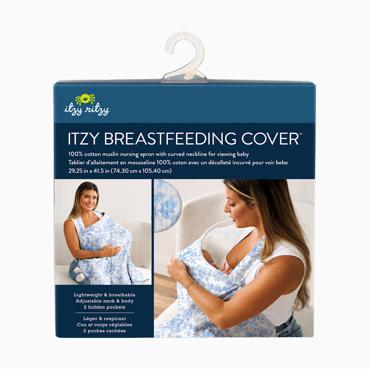 Itzy Breastfeeding Cover- Blue Floral by Itzy Ritzy