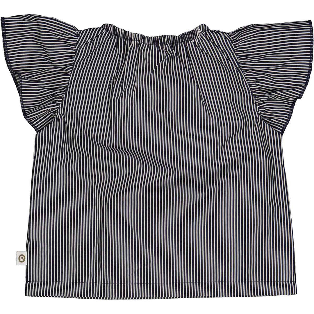 Poplin Stripe Frill Top - Ladybird by Müsli