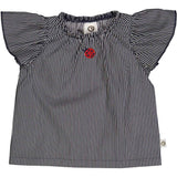 Poplin Stripe Frill Top - Ladybird by Müsli