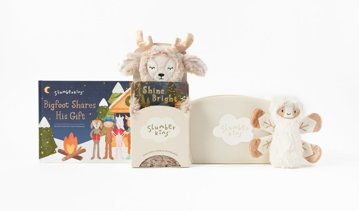 More the Merrier Holiday Set: Ibex Snuggler + Drgnfly + Book by Slumberkins