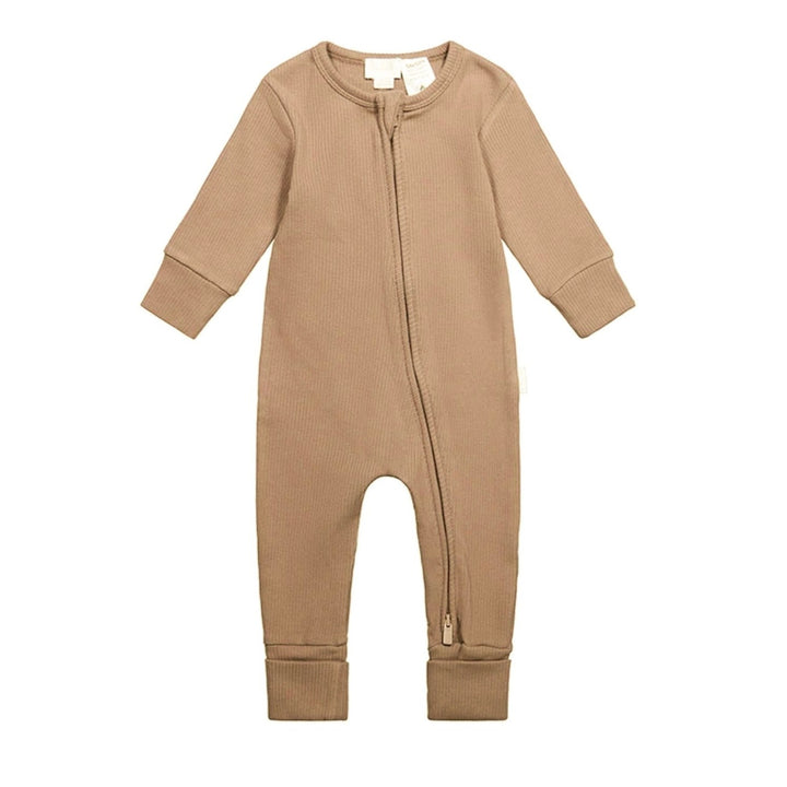 Organic Cotton Fine Rib Gracelyn Onepiece - Caramel by Jamie Kay