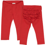 Cozy Me Frill Pants - Apple Red by Müsli