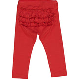 Cozy Me Frill Pants - Apple Red by Müsli