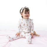 2 Way Ruffle Sleeve Zipper Footie- Mini Cowgirl Boots by Angel Dear