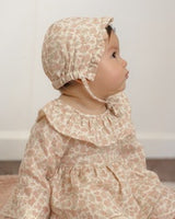 Woven Ruffle Bonnet || Pink Blossom by Quincy Mae