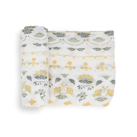 Deluxe Muslin Swaddle Blanket - Heirloom Floral by Little Unicorn