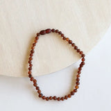 Raw Cognac Amber Necklace by CanyonLeaf