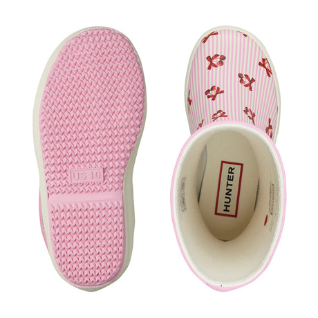 Kids First Classic Rain Boots- Pink Cherry Bow Print by Hunter Boots