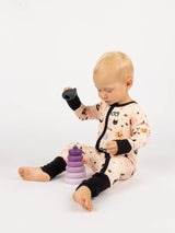 Halloween Sweet and Spooky Girls Glow in the Dark Pajamas Bamboo Baby Convertible Sleeper by Emerson and Friends