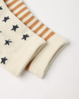 Jacquard Socks, 2-Pack || Fawn Stripe, Midnight Stars by Rylee + Cru