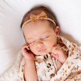 Lace Bow - Mini Cinnamon Headband by Lou Lou & Company