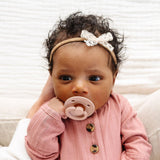 Lace Bow - Mini Cream Headband by Lou Lou & Company