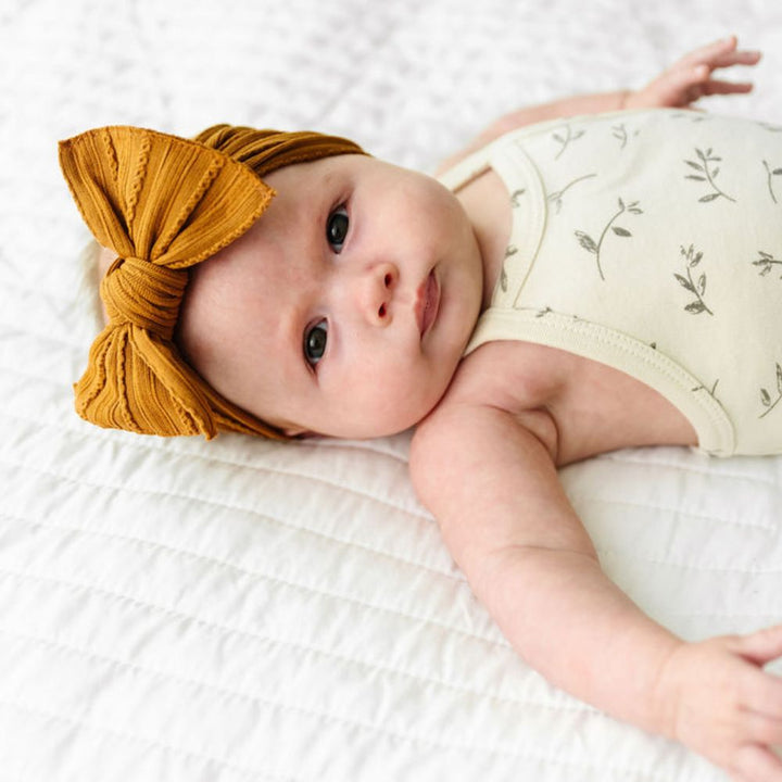 Cable Knit Knot: Camel by Baby Bling