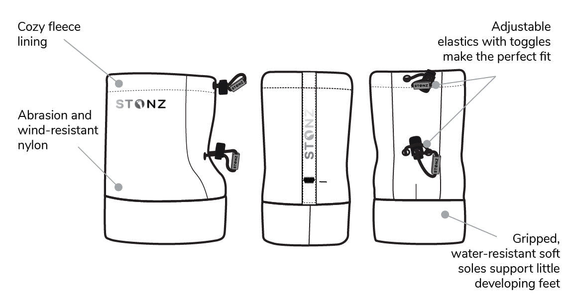 Booties - Baby in Haze Pink by Stonz