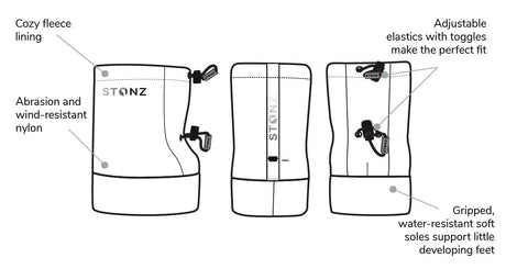 Booties - Baby in Haze Pink by Stonz