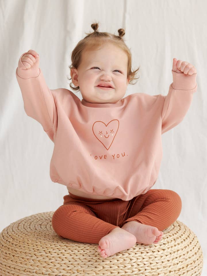 Relaxed Sweatshirt || Love by Quincy Mae