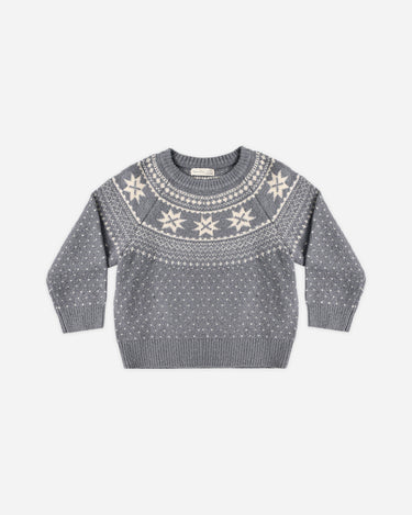 Fair Isle Sweater || Slate by Rylee + Cru