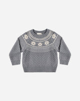 Fair Isle Sweater || Slate by Rylee + Cru
