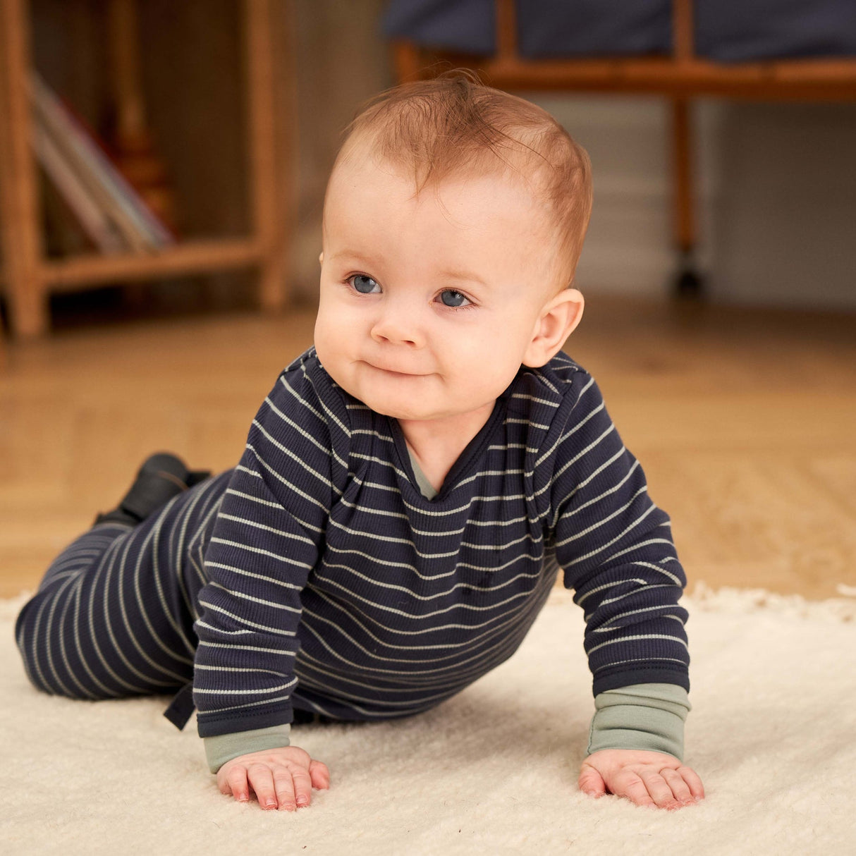 Stripe Rib Body in Night Blue by Müsli