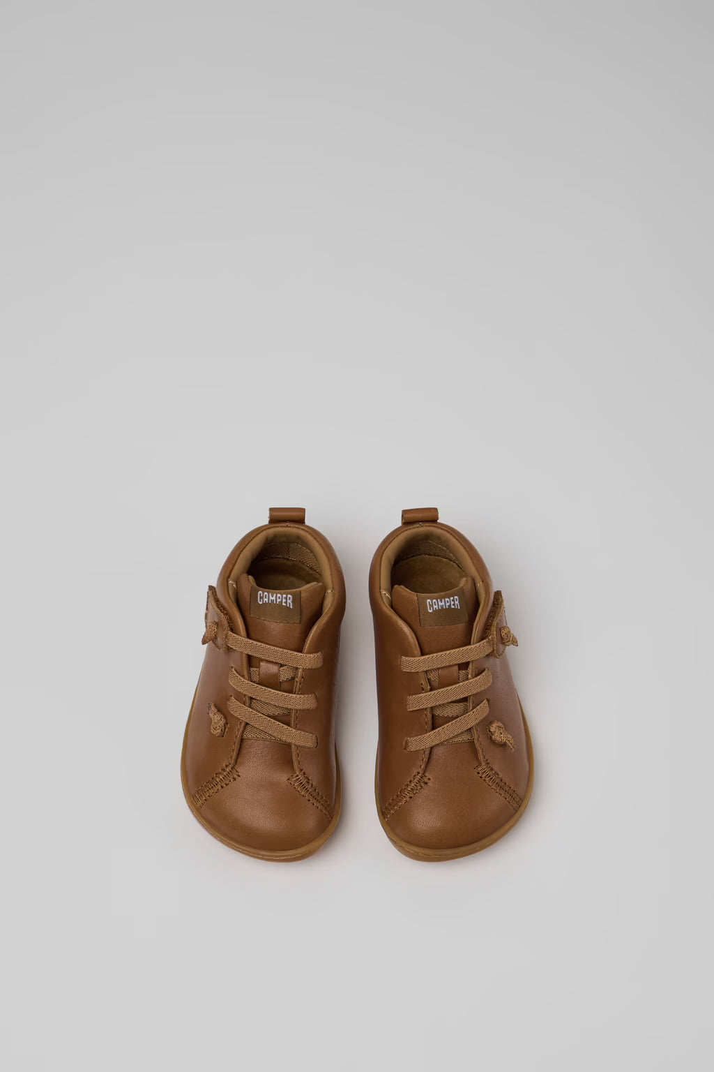 Peu Brown Leather Ankle Boots by Camper Shoes