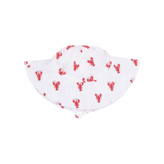Wide Brim Sunhat - Lobster Muslin by Angel Dear