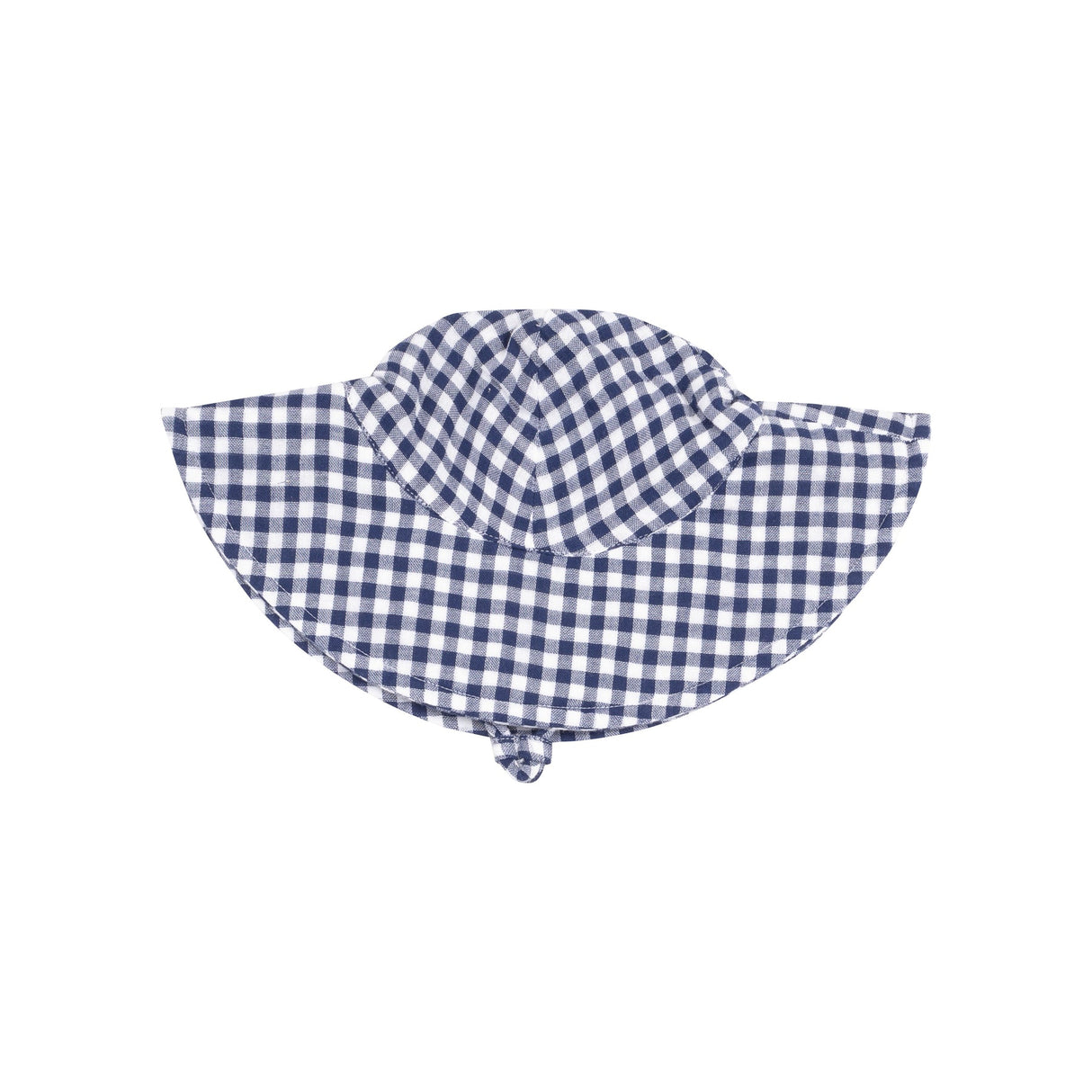 Wide Brim Sunhat | Navy Gingham by Angel Dear