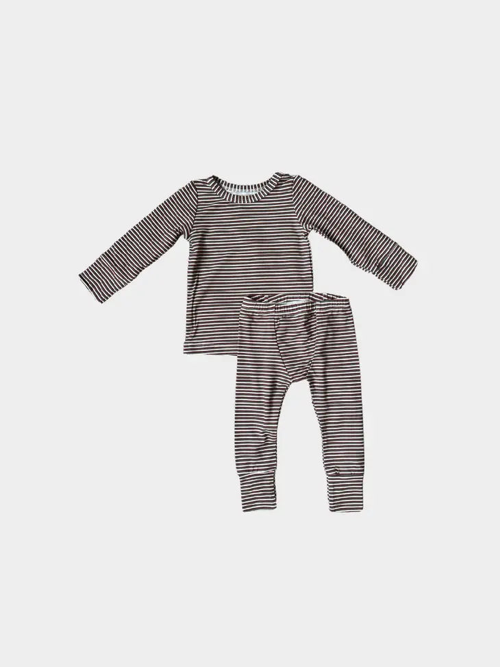 Bamboo Lounge Set in Christmas Stripe by babysprouts