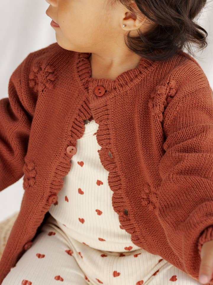 Knit Cardigan || Red by Quincy Mae