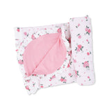 Ruffle Blanket- Pink Rosettes by Angel Dear