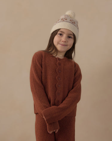 Scallop Cardigan || Brick by Rylee + Cru